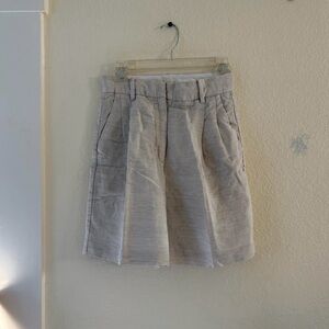 Aritzia Wilfred Cream Linen Shorts